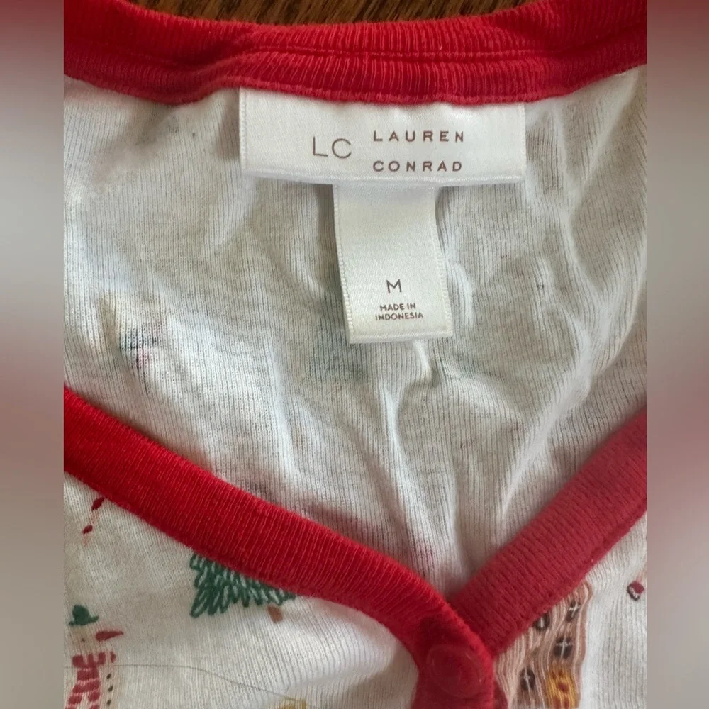 LC Lauren Conrad Women’s Holiday Village Pajama Set - Picture 8 of 12